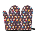 Cute Cupcake Pattern Print Oven Mitts