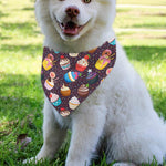 Cute Cupcake Pattern Print Over The Collar Dog Bandana