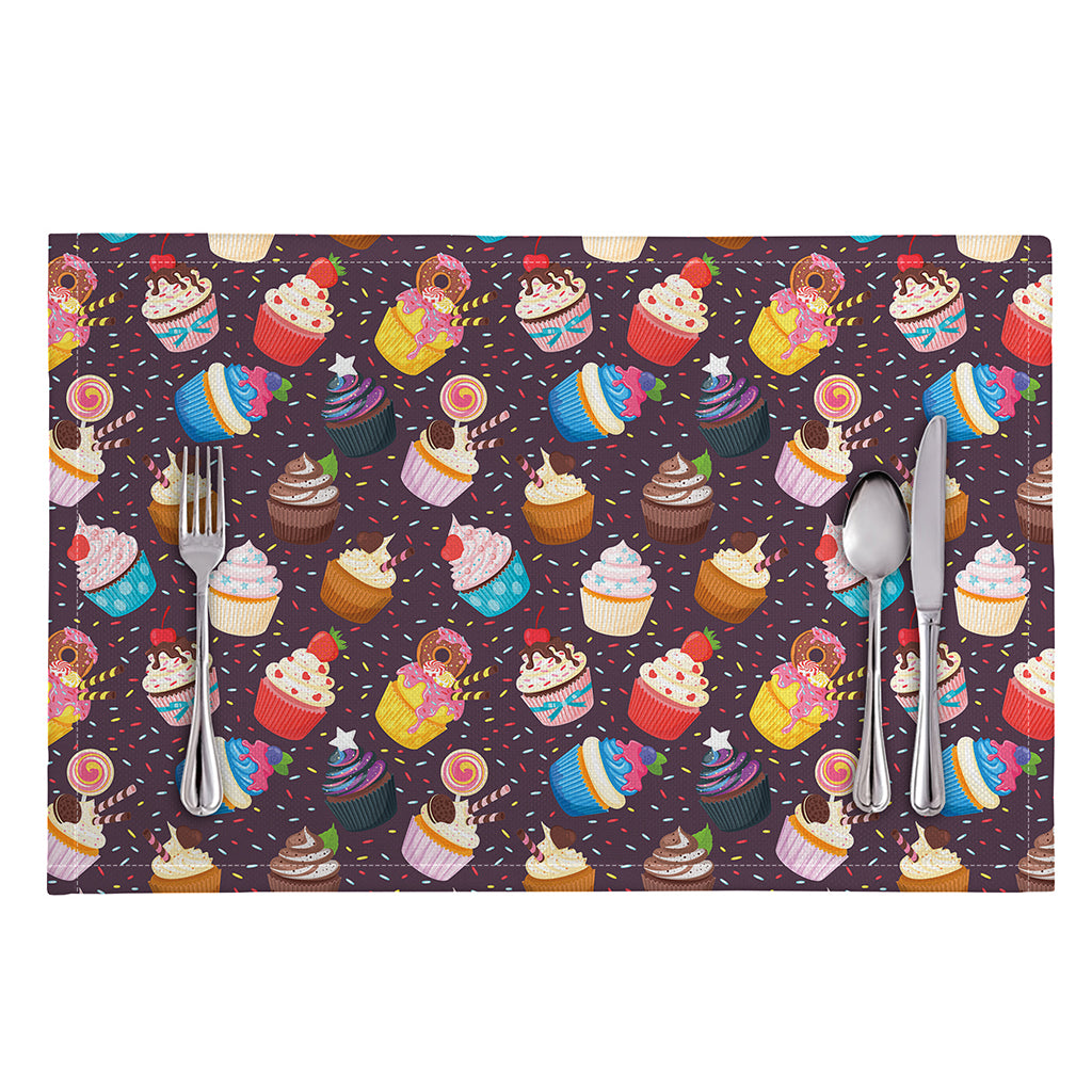 Cute Cupcake Pattern Print Placemat