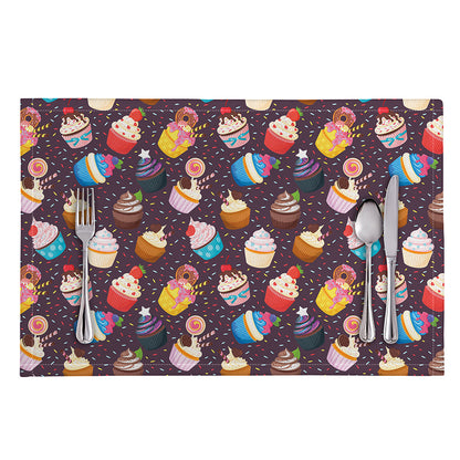Cute Cupcake Pattern Print Placemat