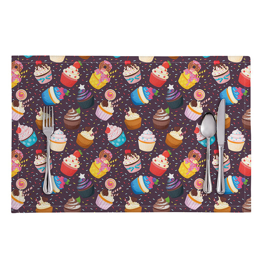 Cute Cupcake Pattern Print Placemat