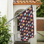 Cute Cupcake Pattern Print Polyester Flag