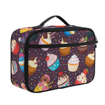 Cute Cupcake Pattern Print Portable Lunch Bag