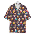 Cute Cupcake Pattern Print Rayon Hawaiian Shirt