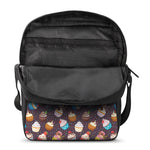 Cute Cupcake Pattern Print Rectangular Crossbody Bag
