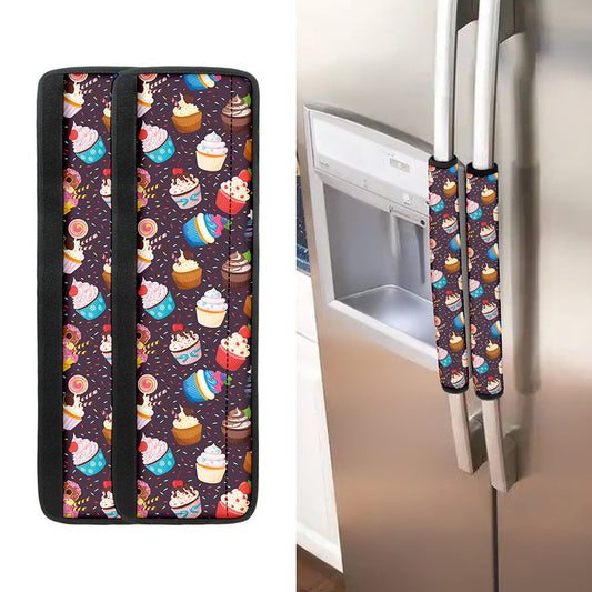 Cute Cupcake Pattern Print Refrigerator Handle Covers