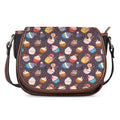 Cute Cupcake Pattern Print Saddle Bag