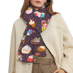 Cute Cupcake Pattern Print Scarf