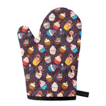 Cute Cupcake Pattern Print Single Oven Mitt