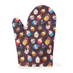 Cute Cupcake Pattern Print Single Oven Mitt