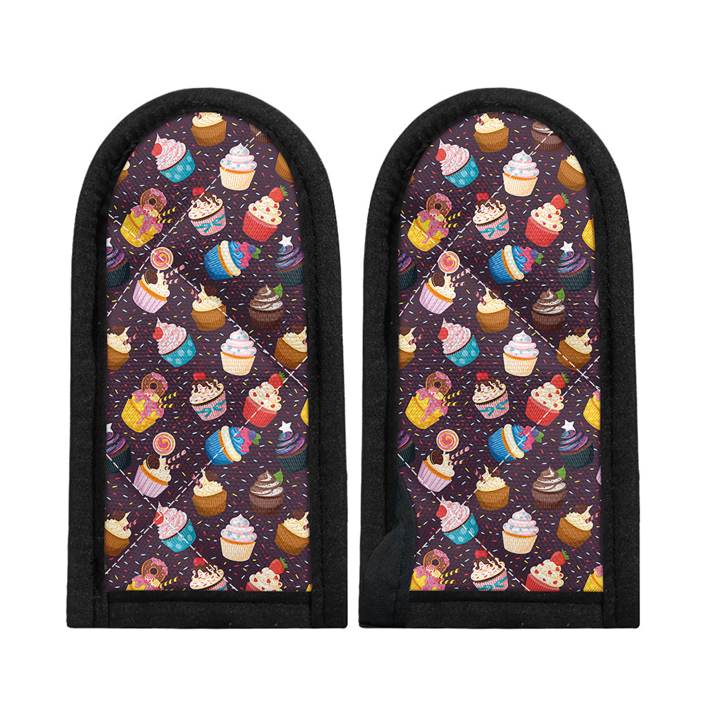 Cute Cupcake Pattern Print Skillet Handle Cover