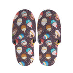 Cute Cupcake Pattern Print Slippers