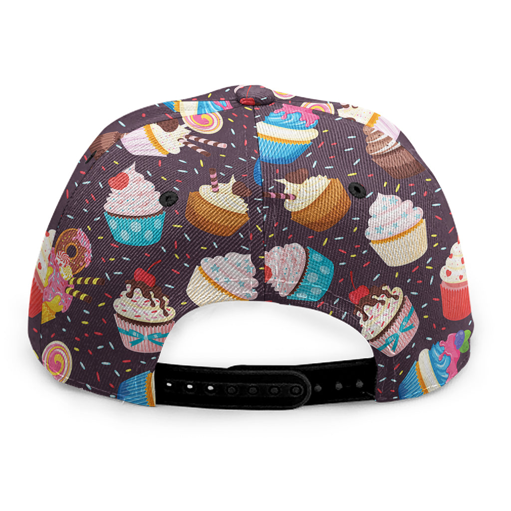 Cute Cupcake Pattern Print Snapback Cap