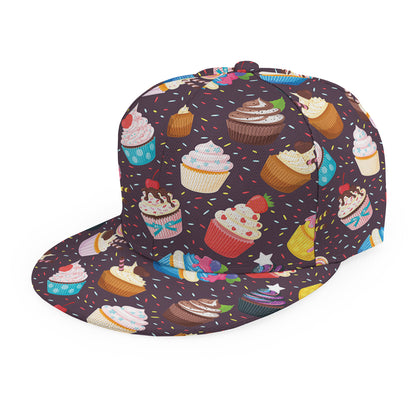 Cute Cupcake Pattern Print Snapback Cap