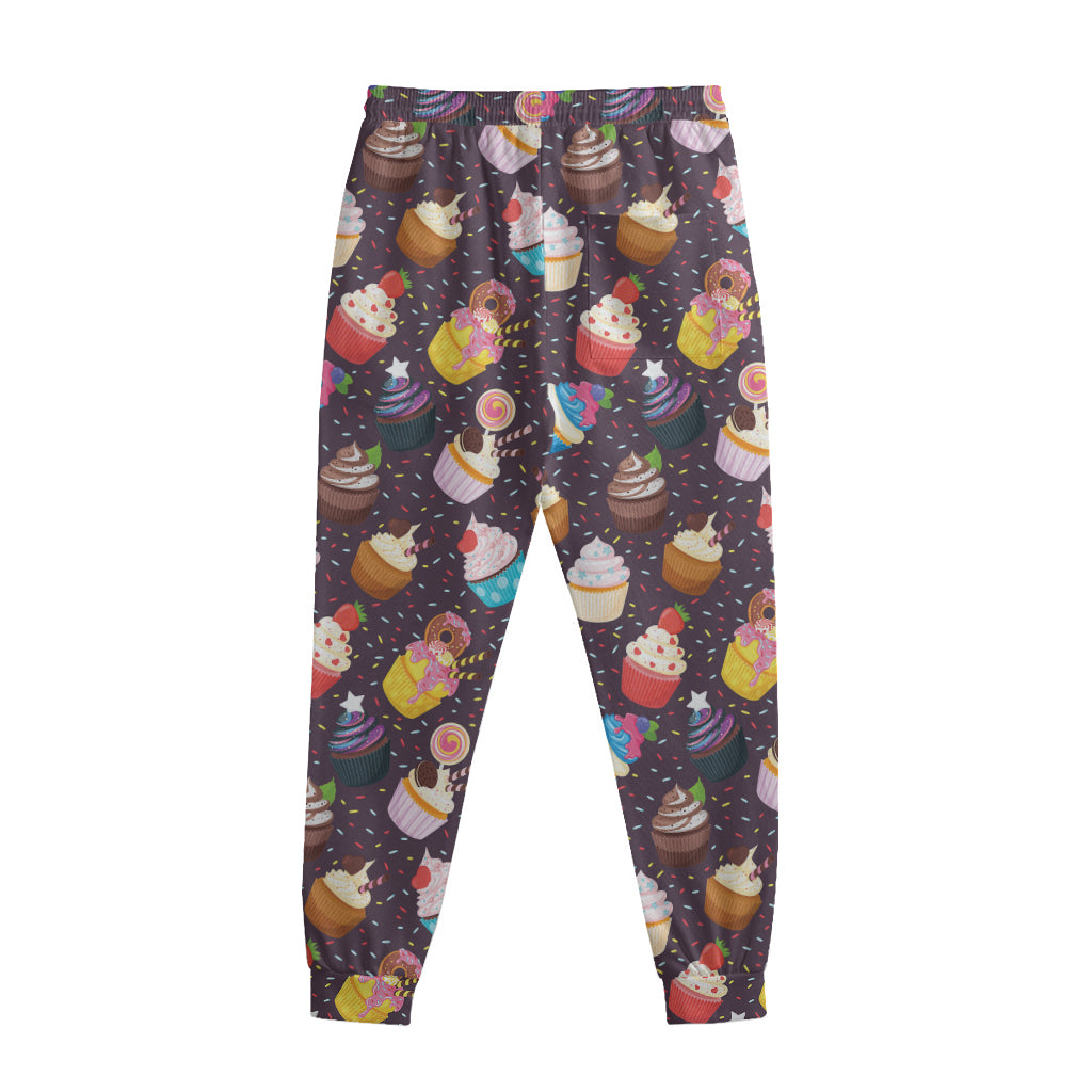 Cute Cupcake Pattern Print Sweatpants