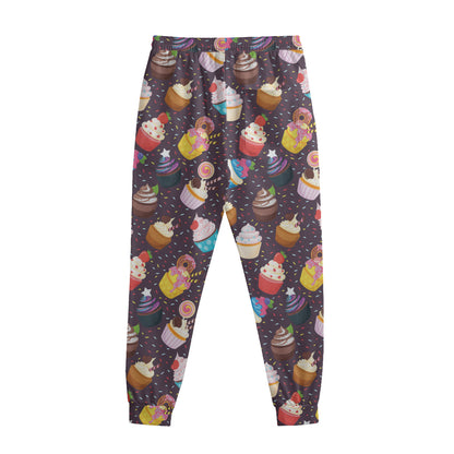 Cute Cupcake Pattern Print Sweatpants