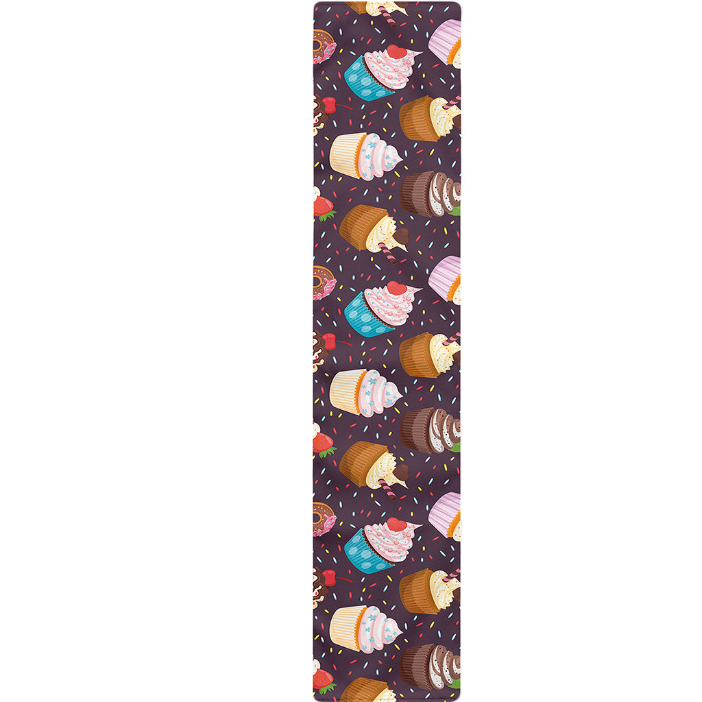 Cute Cupcake Pattern Print Table Runner