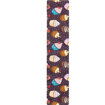 Cute Cupcake Pattern Print Table Runner