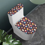 Cute Cupcake Pattern Print Toilet Lid And Tank Cover Set