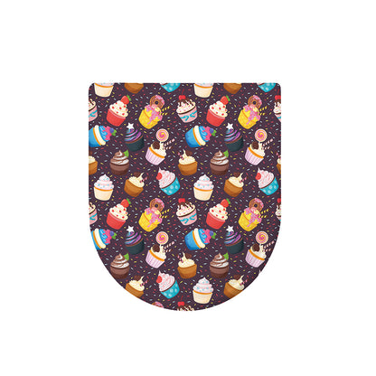 Cute Cupcake Pattern Print Toilet Lid Cover