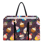 Cute Cupcake Pattern Print Utility Tote Bag
