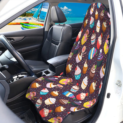 Cute Cupcake Pattern Print Waterproof Car Seat Cover