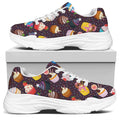Cute Cupcake Pattern Print White Chunky Shoes