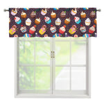 Cute Cupcake Pattern Print Window Valance