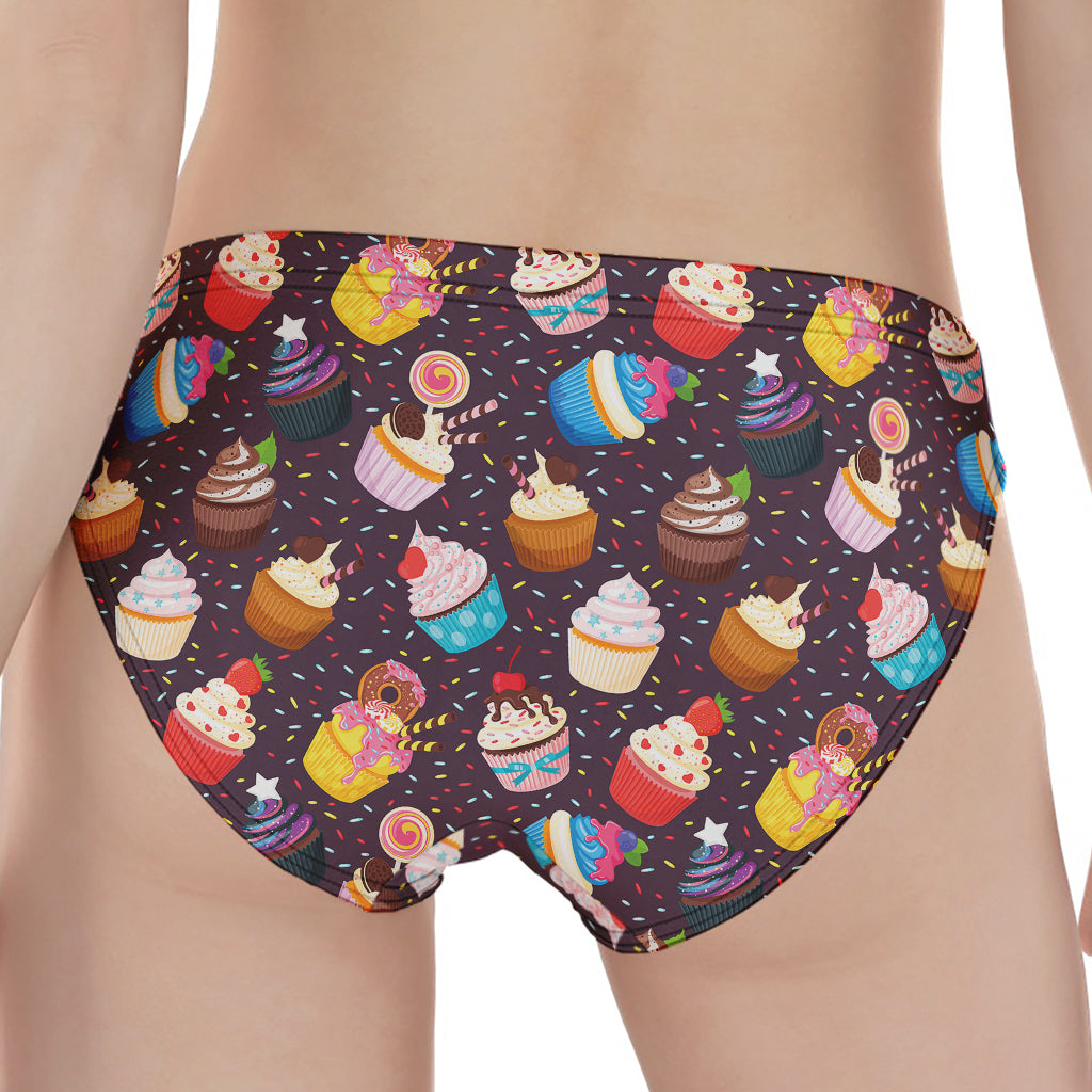 Cute Cupcake Pattern Print Women's Panties