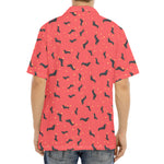 Cute Dachshund Pattern Print Aloha Shirt