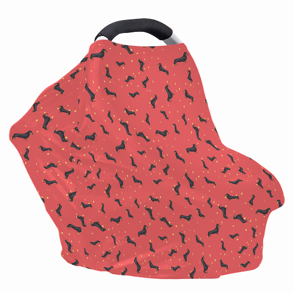 Cute Dachshund Pattern Print Baby Seat Cover