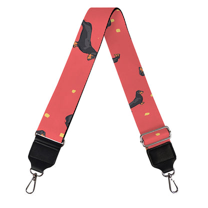 Cute Dachshund Pattern Print Bag Strap