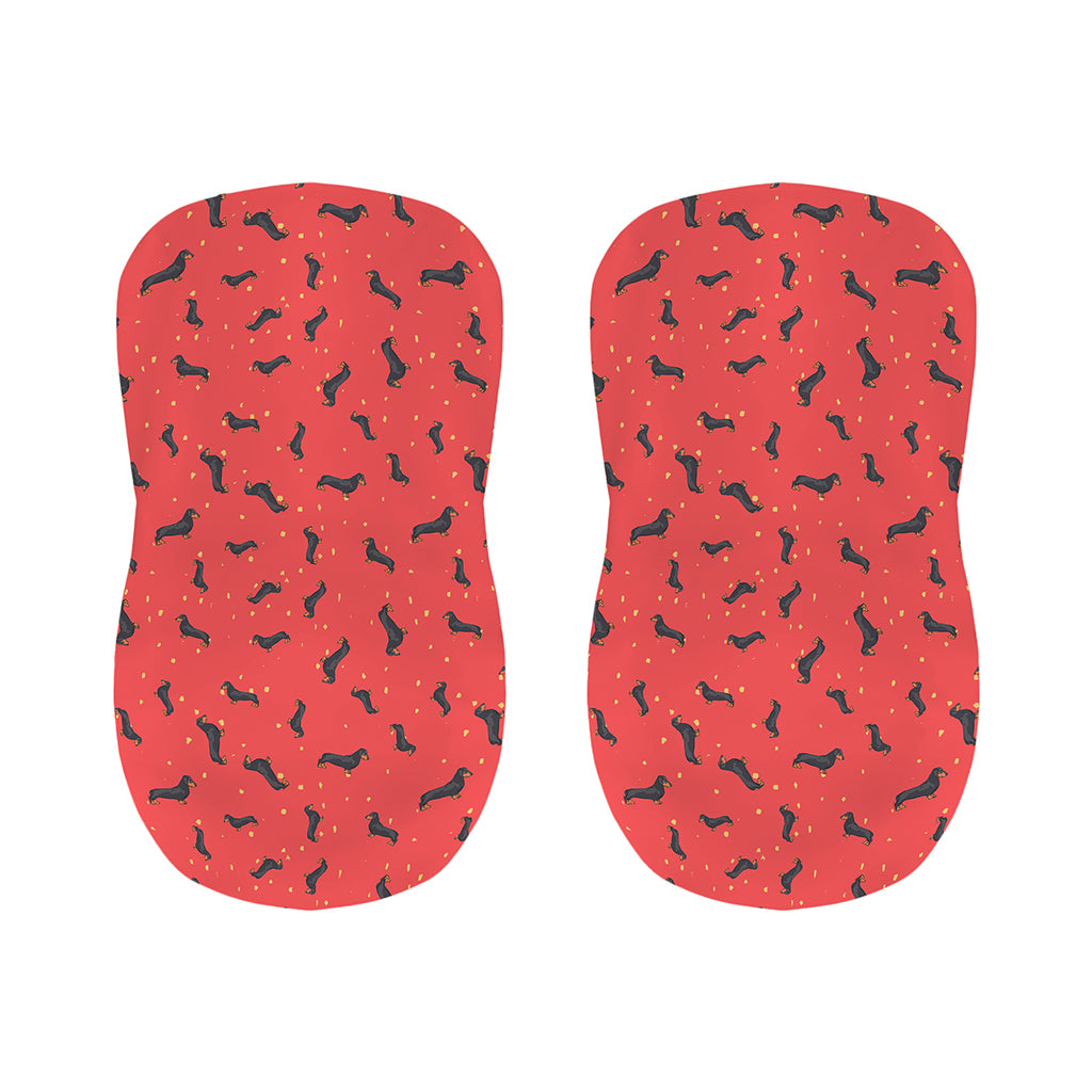 Cute Dachshund Pattern Print Bar Stool Covers