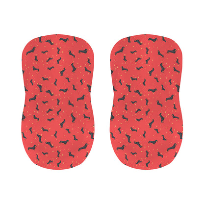 Cute Dachshund Pattern Print Bar Stool Covers