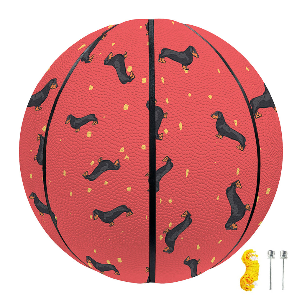 Cute Dachshund Pattern Print Basketball