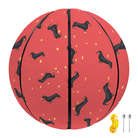Cute Dachshund Pattern Print Basketball