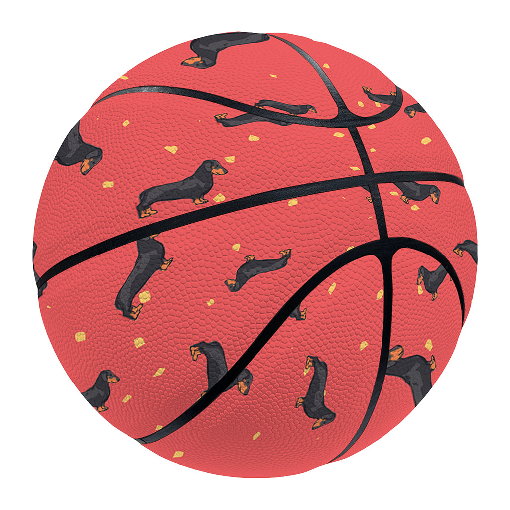 Cute Dachshund Pattern Print Basketball