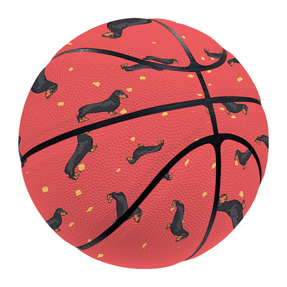 Cute Dachshund Pattern Print Basketball