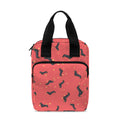 Cute Dachshund Pattern Print Bible Tote Bag