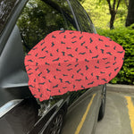 Cute Dachshund Pattern Print Car Side Mirror Covers