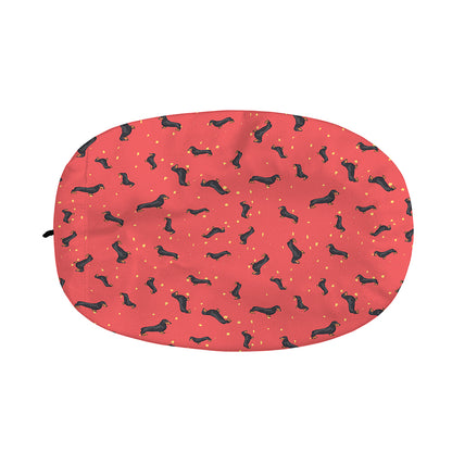 Cute Dachshund Pattern Print Car Side Mirror Covers
