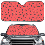 Cute Dachshund Pattern Print Car Windshield Sun Shade