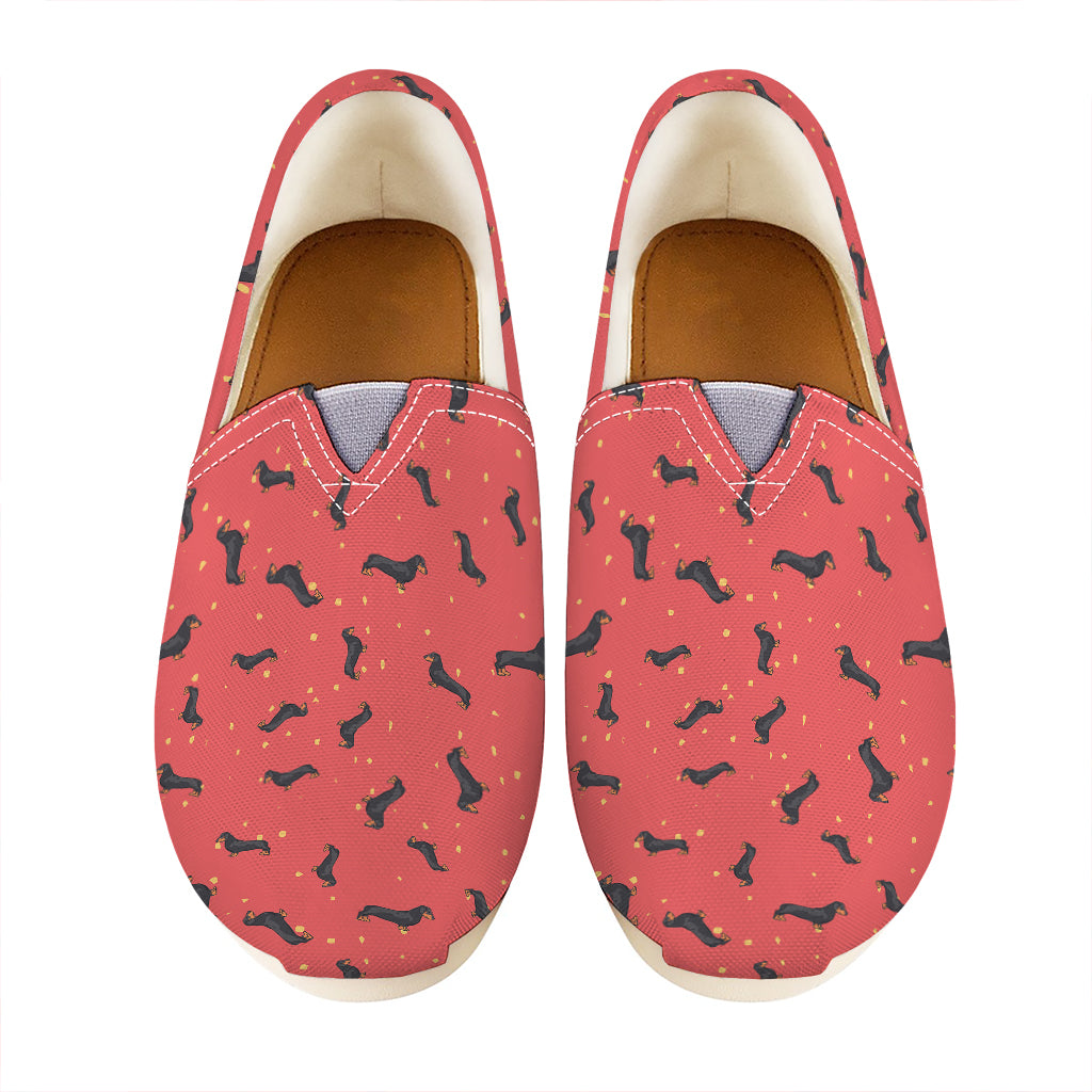 Cute Dachshund Pattern Print Casual Shoes