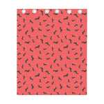 Cute Dachshund Pattern Print Curtain