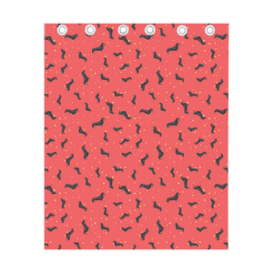 Cute Dachshund Pattern Print Curtain