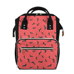 Cute Dachshund Pattern Print Diaper Bag