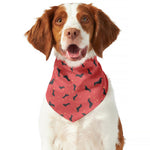 Cute Dachshund Pattern Print Dog Bandana