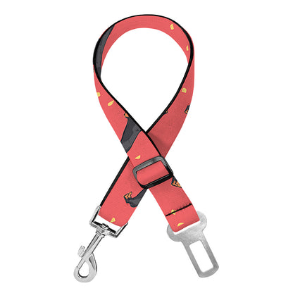 Cute Dachshund Pattern Print Dog Seat Belt