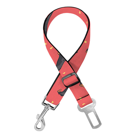 Cute Dachshund Pattern Print Dog Seat Belt
