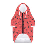 Cute Dachshund Pattern Print Dog Zip Up Hoodie